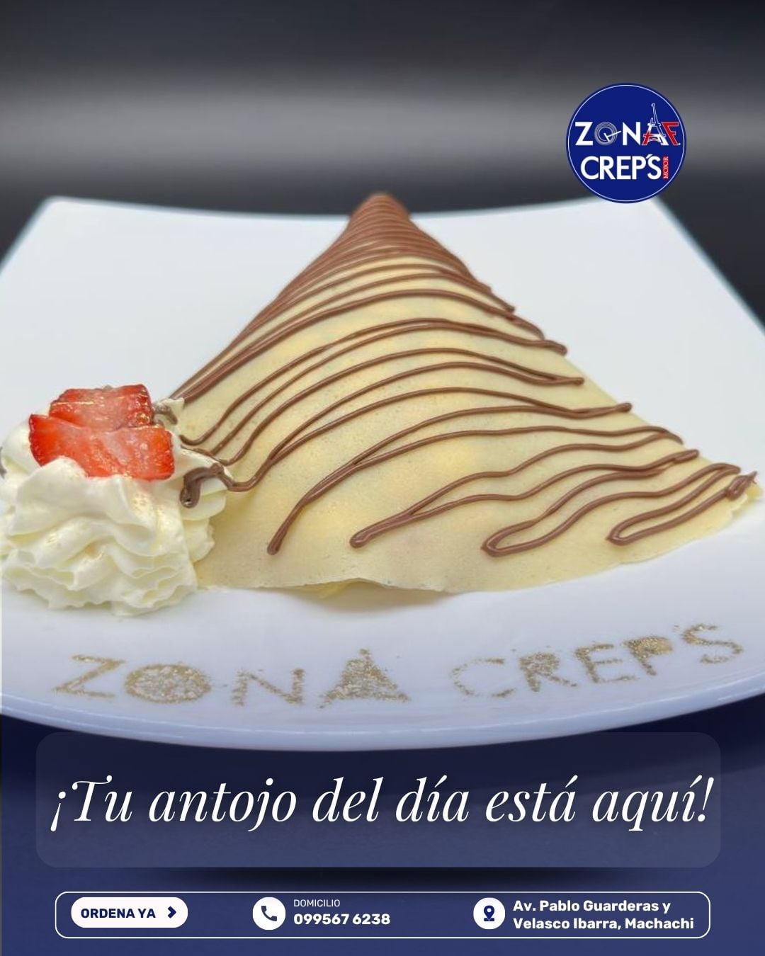 Deliciosos crepes y waffles de Zonaf Creps